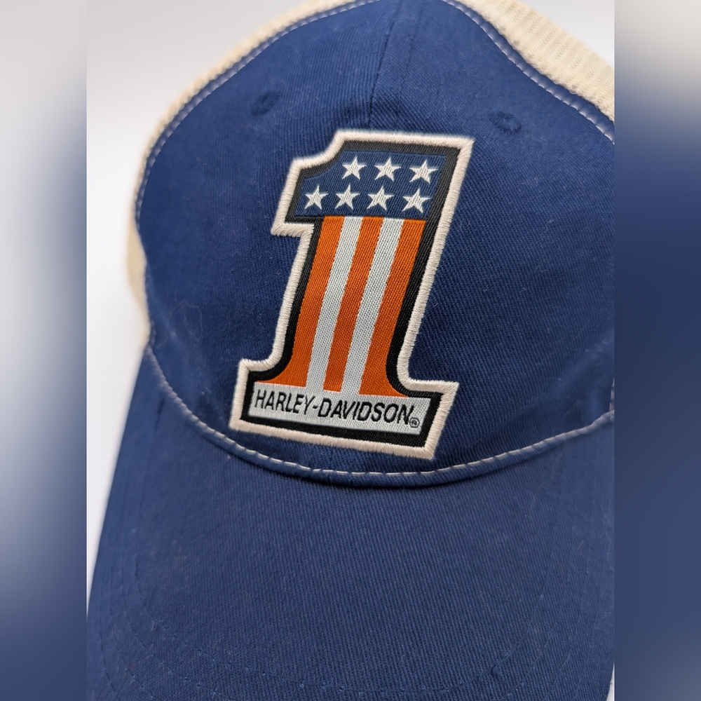 Harley-Davidson 1 Racing Blue and Tan Cap - Picture 5 of 5